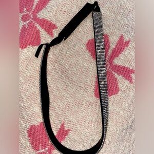 Gray rhinestone belt